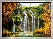 Chorwacja, Plitvice, Park Narodowy Jezior Plitwickich, Wodospad