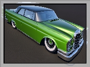 Zabytkowy, Zielony, Mercedes Benz 300SE Coupe, 1961