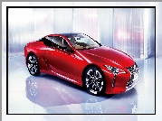 Czerwony, Lexus LC 500, 2017