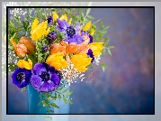 Bukiet Kwiatów, Anemony, Tulipany