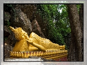 Laos, Louangphrabang, Posąg, Budda