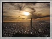 Tajwan, Tajpej, Miasto, Zachód Słońca
