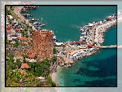 Alanya, Czerwona, Wieża, Port