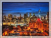 Nowy Jork, USA, World Trade Center, Manhattan, Noc