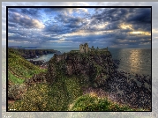 Zamek Dunnottar, Ruiny, Morze Północne, Szkocja, Skała