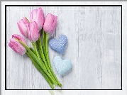 Tulipany, Serca, Kompozycja