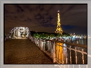 Francja, Paryż, Most Passerelle Debilly, Wieża Eiffla