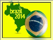Piłka, Mapa, Brazylia, Mistrzostwa, Świata, 2014