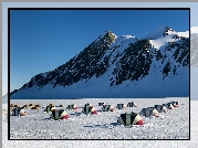 Góry, Namioty, Alpinistów, Zima