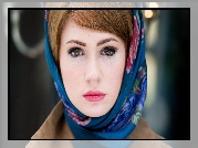 Kobieta, Smutna, Aktorka, Karen Gillan, Chustka
