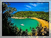 Abel Tasman National Park, Nowa Zelandia, Morze, Wybrzeże, Plaża