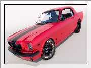 Zabytkowy, Czerwony, Ford Mustang Coupe, 1965