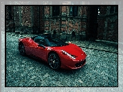 Czerwone, Ferrari 458 Italia, 2009 - 2015, Bruk, Ulica