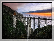 Stany Zjednoczone, Stan Kalifornia, Region Big Sur, Most Bixby Creek, Góry, Rzeka