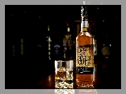 Butelka, Whisky, Jim Beam Bourbon Devils Cut 90, Szklanka