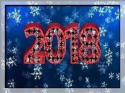 Nowy Rok, 2018, Niebieskie tło