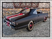 Czarny, Dodge Coronet R/T, 1968, Zabytkowy