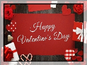 Walentynki, Napis, Happy Valentine\