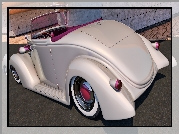 Ford Roadster, 1936, Zabytkowy, Tył, 3D