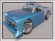 Niebieski, Zabytkowy, Chevrolet Bel Air Nomad Custom, 1955