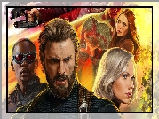 Film, Avengers Wojna bez granic, Avengers Infinity War, Anthony Mackie, Chris Evans, Scarlett Johansson, Elizabeth Olsen
