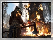 For Honor, Wiking Drengr, Dwuręczny, Topór, Wieża, Pożar