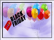 Napis, Black Friday, Balony, Grafika