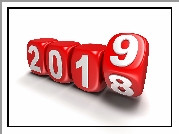 Nowy Rok, 2019, Czerwone, Kostki