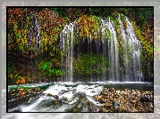 Wodospad Mossbrae Falls, Kamienie, Stan Kalifornia, Stany Zjednoczone