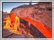 Park Narodowy Canyonlands, Skała, Mesa Arch, Stan Utah, Stany Zjednoczone