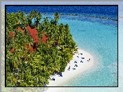 Hotel Kurumba Maldives, Wyspa Vihamanaafushi, Malediwy, Tropiki, Morze, Plaża, Palmy, Wakacje