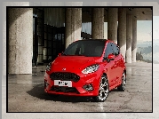 Czerwony, Ford Fiesta ST-Line, 2016