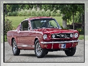 Czerwony, Ford Mustang, 1966, Zabytkowy