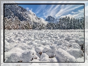 Zima, Park Narodowy Yosemite, Stan Kalifornia, Stany Zjednoczone, Góry