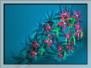 Grafika 3D, Kwiaty, Gałązki