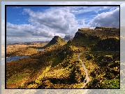 Góry, Jeziora, Droga, Quiraing, Wyspa Skye, Szkocja