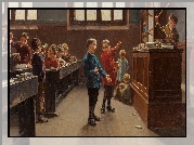Malarstwo, Obraz, Charles-Bertrand dEntraygues, Dzieci, Szkoła, Klasa