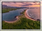 Wybrzeże, Plaża, Streedagh Beach, Góra, Ben Bulben, Morze, Hrabstwo Sligo, Irlandia