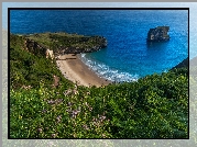 Plaża, Beach of Ballota, Zatoka, Skały, Wybrzeże, Morze, Asturia, Hiszpania