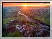 Rzeka, Mourne River, Domy, Pola, Strabane, Irlandia Północna