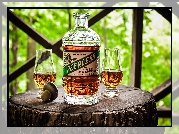 Kentucky Peerless Rye Whiskey, Butelka, Kieliszki