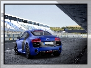Niebieskie, Audi R8, Tył, Tor wyścigowy