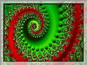 Fraktal, Spirala, Zielono-czerwona