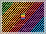 Jabłko, Kolorowe, Paski, Logo, Apple
