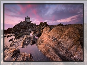 Portugalia, Miramar, Kapliczka, Kościół, Capela do Senhor da Pedra, Morze, Skały