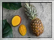 Ananas, Mango, Liście