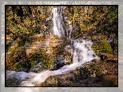 Skały, Wodospad, Klidinger Wasserfall, Rzeka, Kliding, Niemcy
