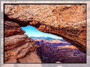 Skały, Łuk, Widok, Kanion, Park Narodowy Canyonlands, Utah, Stany Zjednoczone