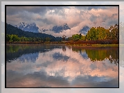 Góry, Jezioro, Park Narodowy Grand Teton, Wyoming, Stany Zjednoczone