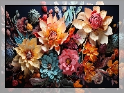 Kolorowe, Różne, Kwiaty, 2D